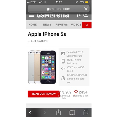 iphone 5s 16gb Second