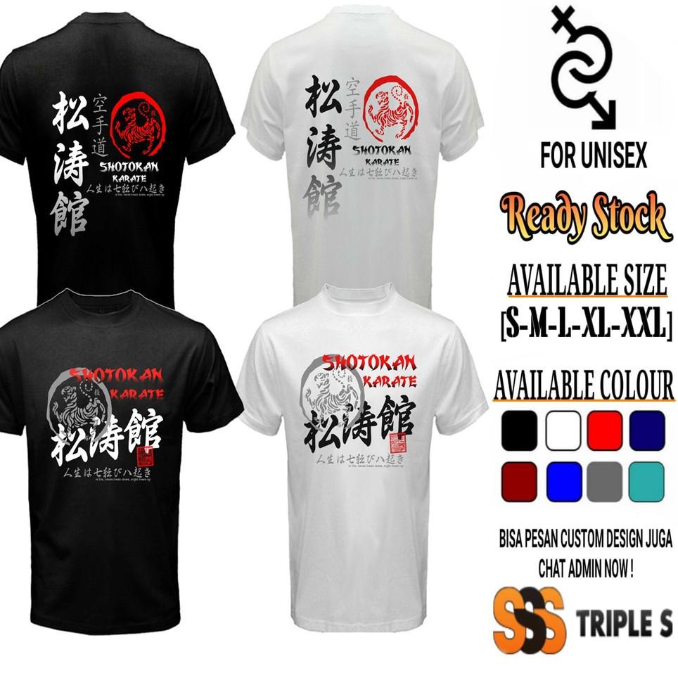 KAOS BELADIRI SHOTOKAN KARATE - SABLON DEPAN BELAKANG TRIPLES (KODE 3862)