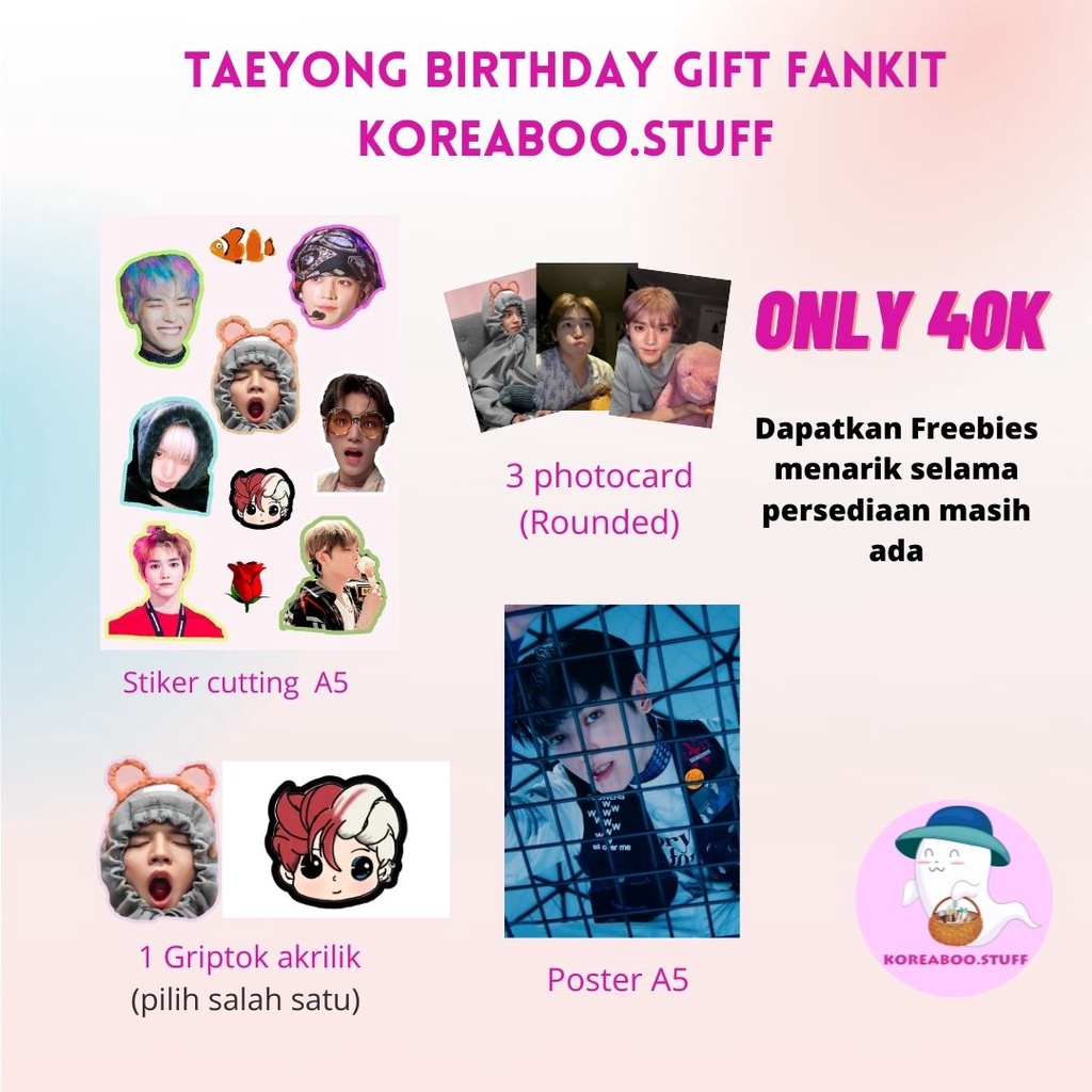 [TAEYONG] Birthday Gift taeyong NCT 127 fankit stiker keychain griptok polaroid foto poster ganci