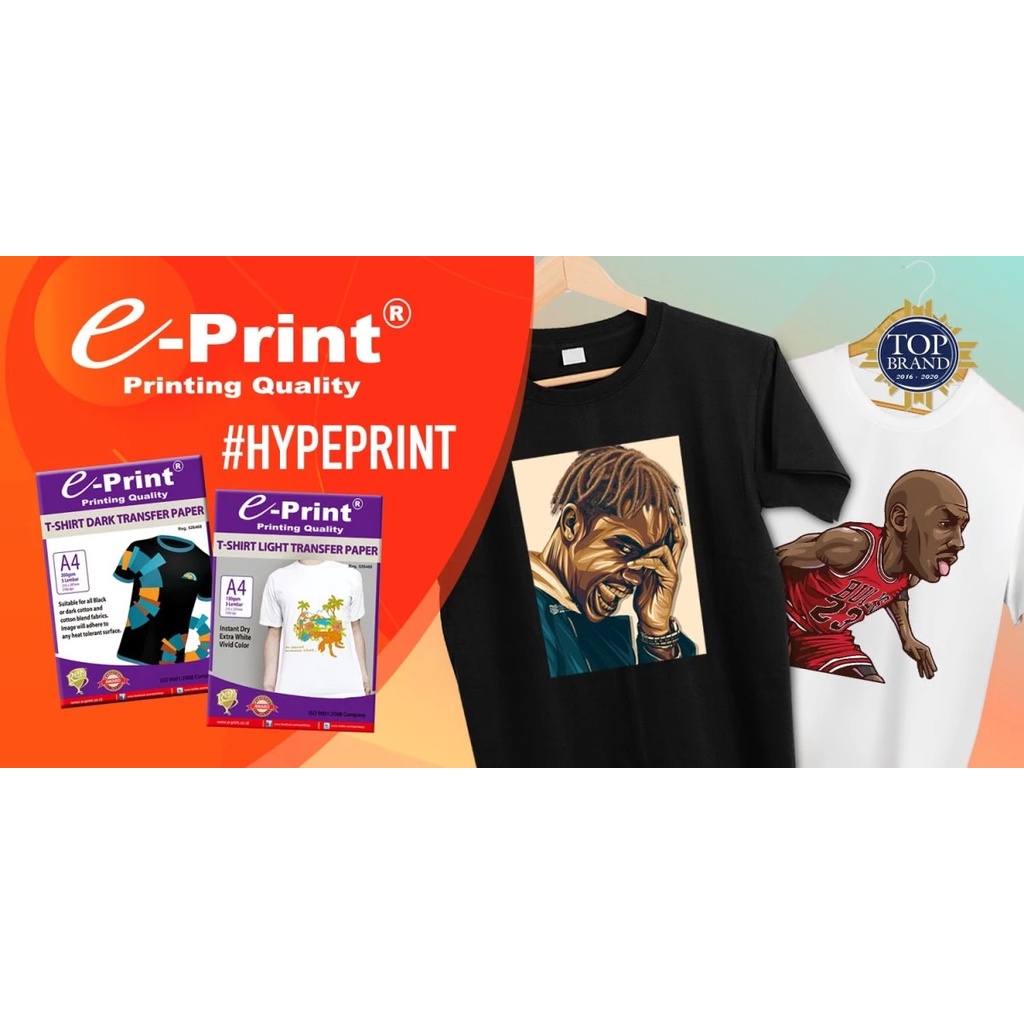 

e-Print Light & Dark Transfer Paper 300gsm isi 5 Lembar