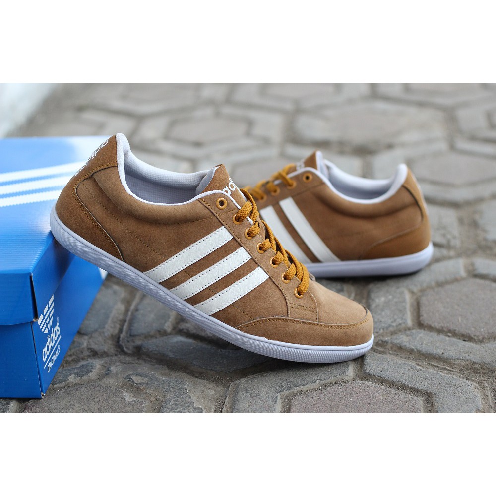 MS - Sepatu Murah Sneakers Cowo Adidas Neo Kapler TAN Kasual Keren Sekolah Pria Trendy Stylish