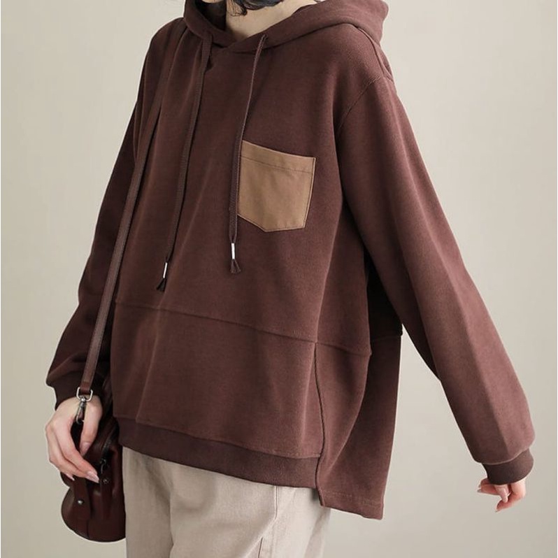 KAYLE POCKET HOODIE | Sweater Hoodie Oversize Size M.L.XL | Sweater Hoodie Wanita Sweatshirt