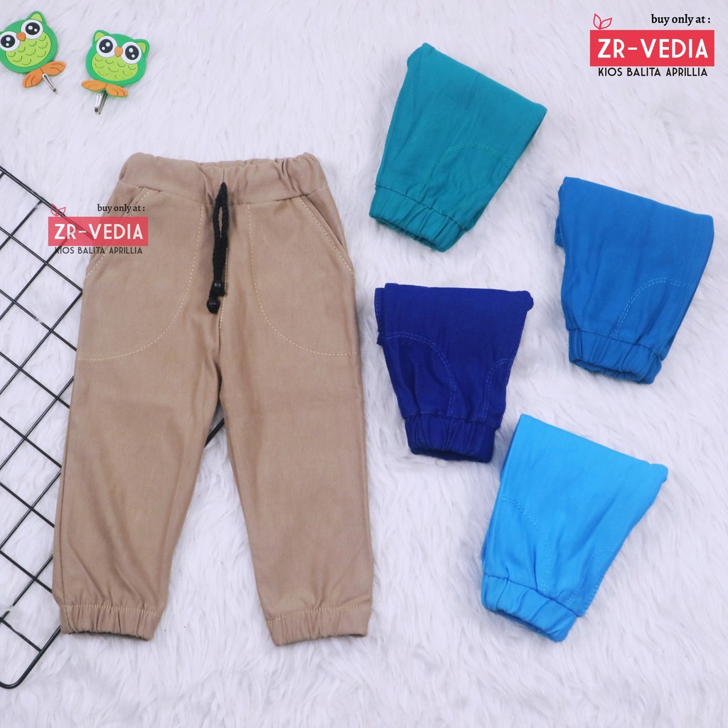 JOGGER ANAK uk. 1-2 Tahun / Pants Anak Laki Perempuan Celana Panjang Joger Jeans Denim Polos Adem