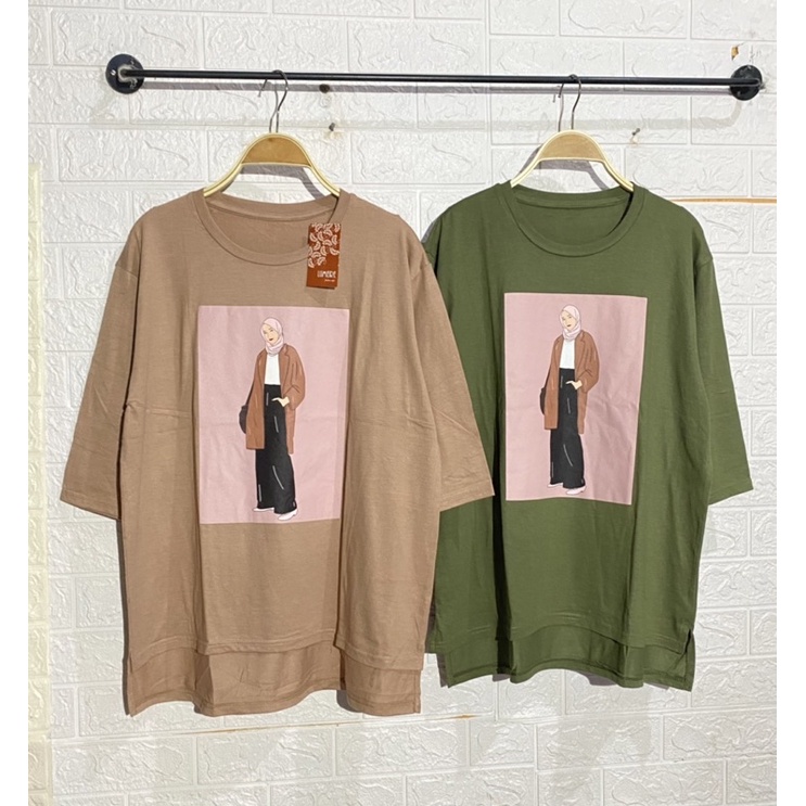 kaos oversize kaos 7/8 kaos siku loose top kaos tumblr bahan kaos import bagian belakang panjang