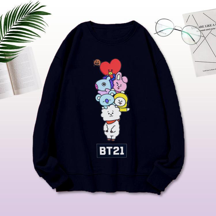 SWEATER LOGO MEMBER BTS-RAJUT WANITA BTS TATAa MURAH-HODIE WANITA-PAKAIAN WANITA