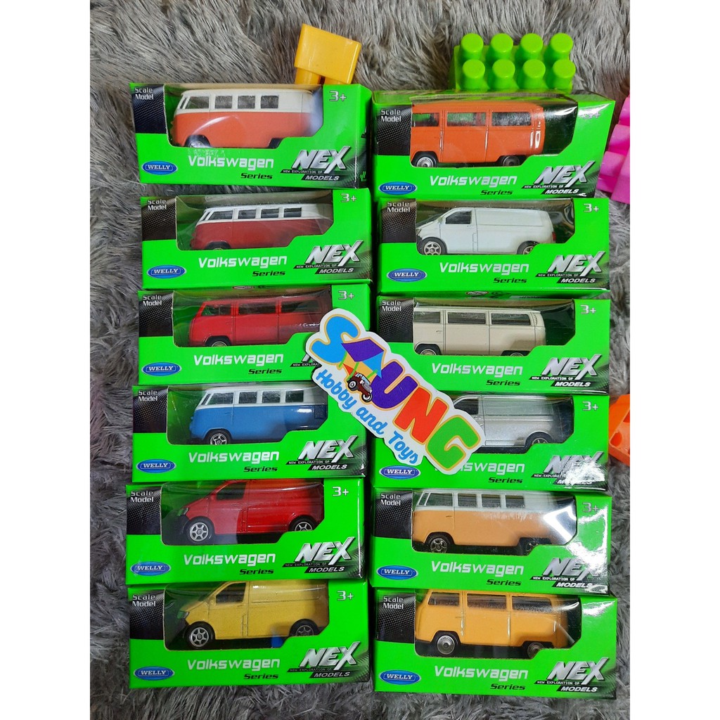 WELLY NEX MODEL VW VOLKSWAGEN T1 BUS T2 T3 PICKUP VAN - DIECAST WELLY