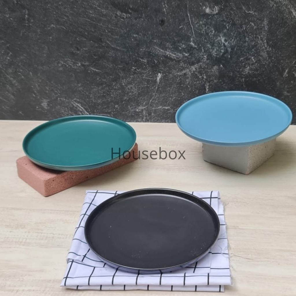 PIRING MAKAN KERAMIK POLOS / PIRING SAJI BULAT POLOS / PIRING KERAMIK / CERAMIC PLATE / ROUND FLAT P