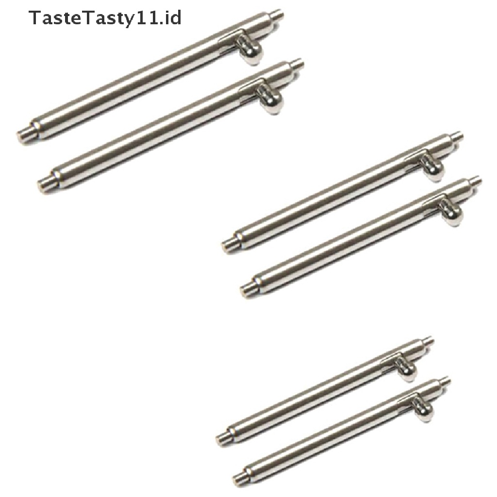 10pcs Pin Bar Strap Jam Tangan Bahan Stainless Steel Ukuran 12-24mm