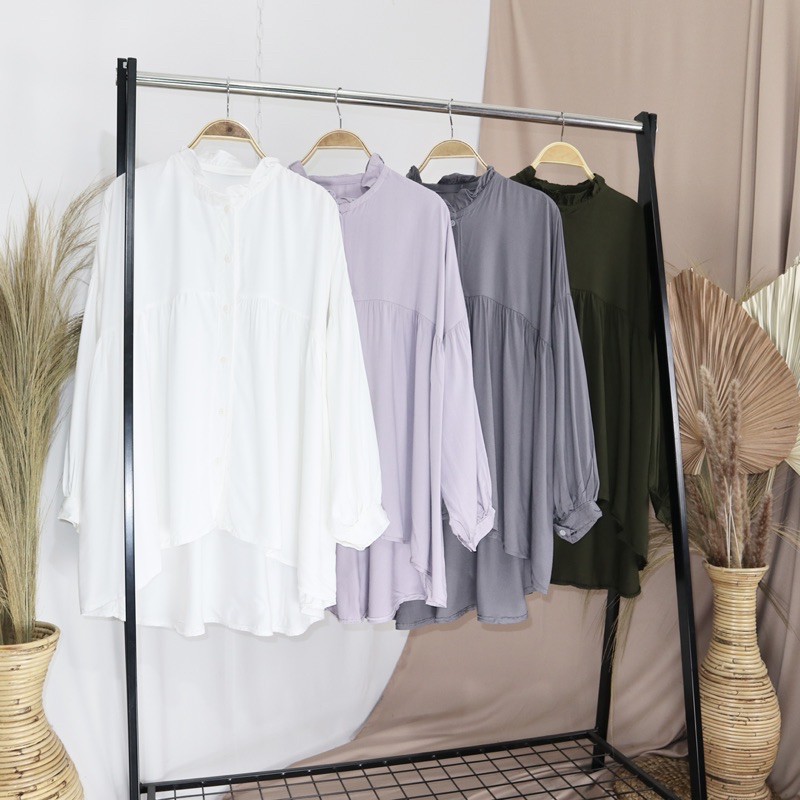 Blouse Putih Blouse Wanita Putih Blouse Murah Wanita Kekinian BAHAN BERKUALITAS Blouse Wanita Lengan