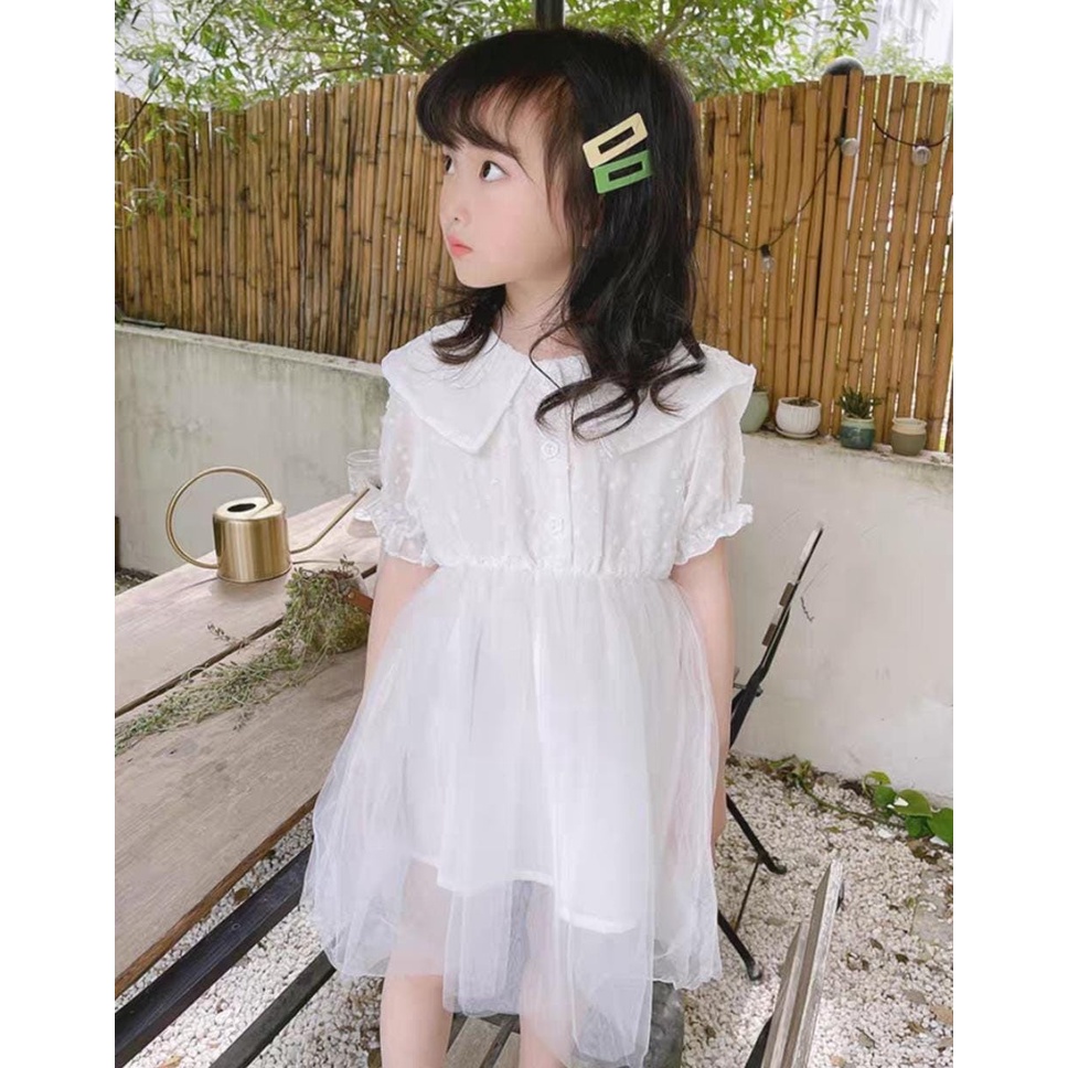 Korean dress anak perempuan girl cute babygirl dress putih hijau pesta gaun daily outfit ariana dres