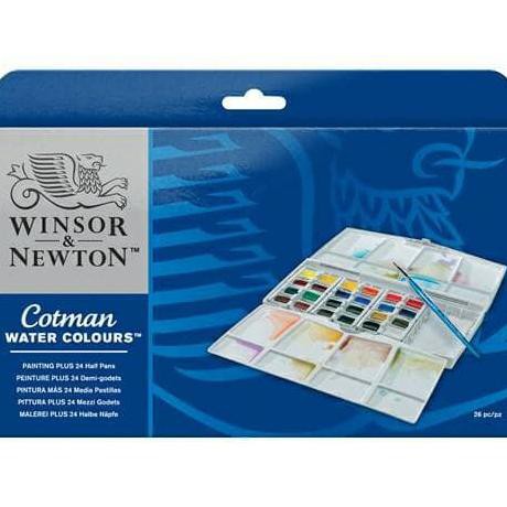 

Cotman Water Colours Painting Plus 24 Half Pan Set Winsor & Newton