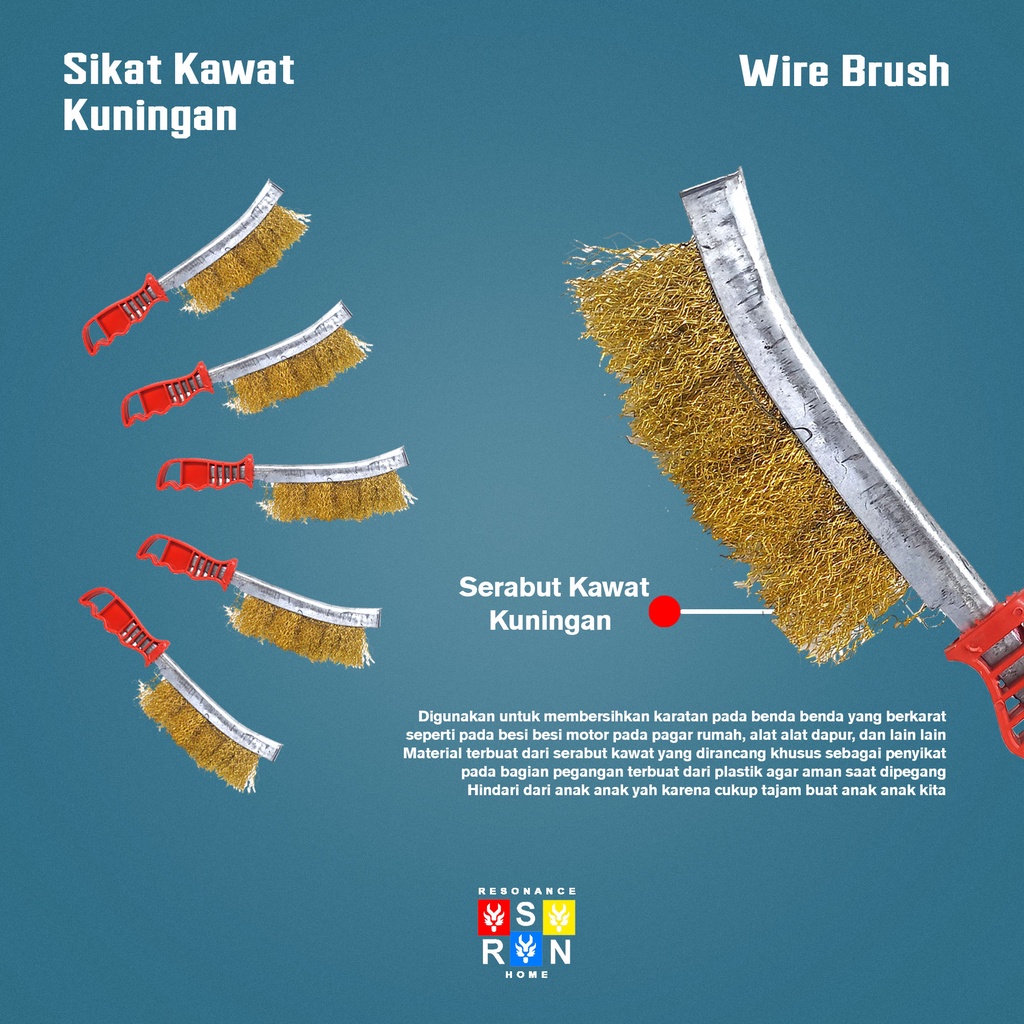 Sikat Kawat Brass Kuningan Untung Barang Berkarat Wire Brush Kuningan Resonance Home