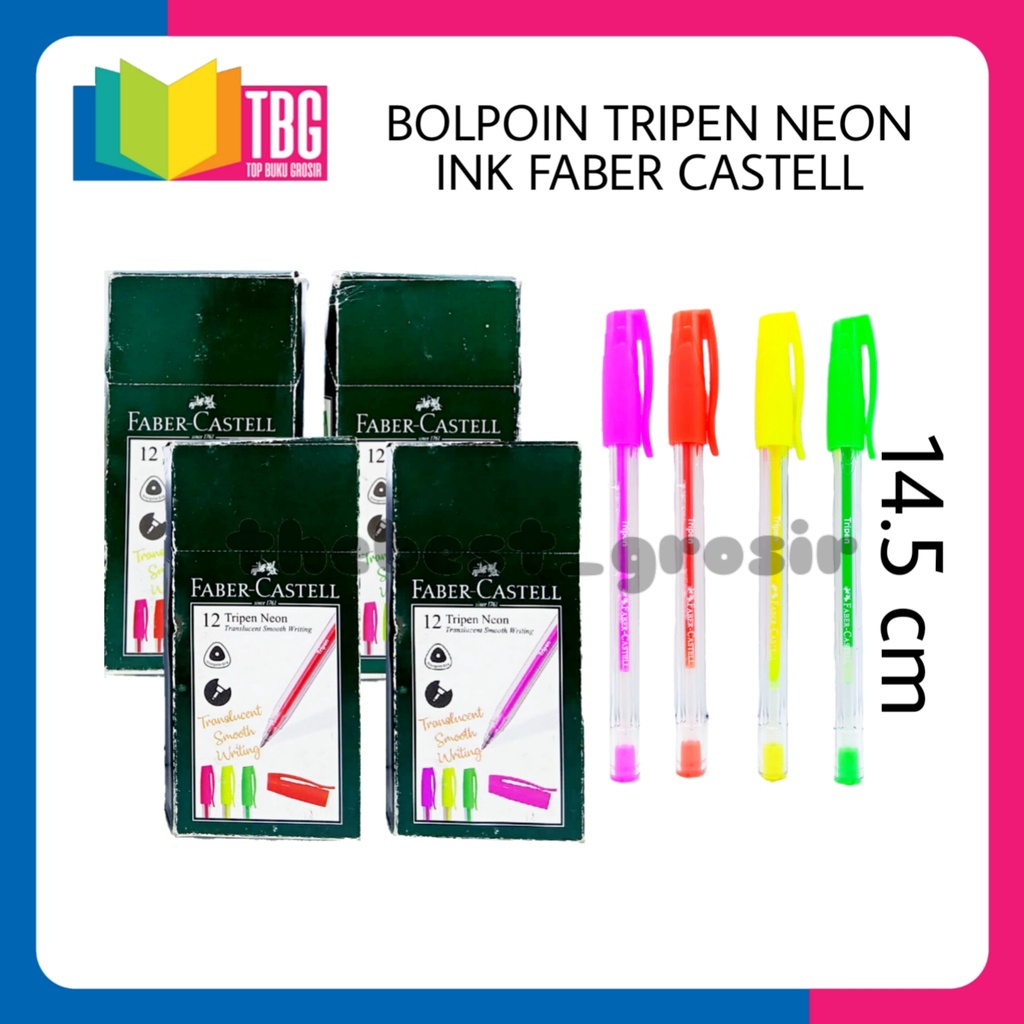 

1 PCS BOLPEN TRIPEN NEON INK FABER CASTELL / PULPEN WARNA FABER CASTELL