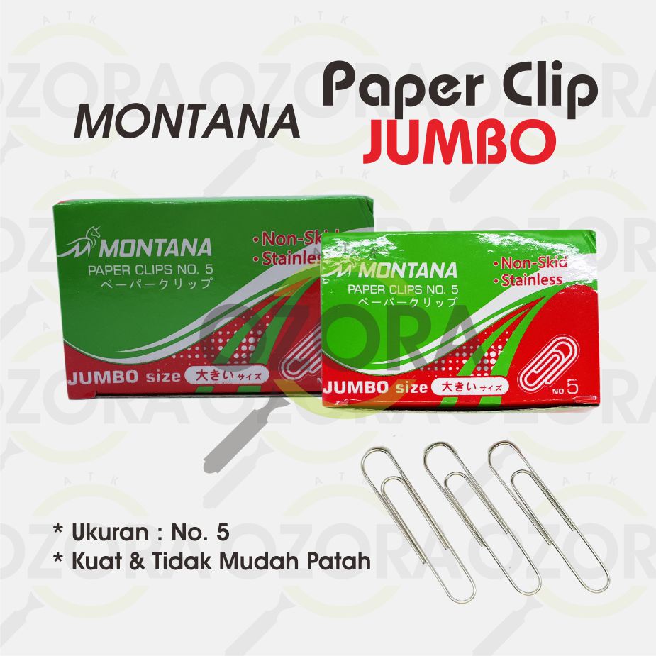 

Klip Penjepit Kertas Paper Clip Montana Clip Jumbo No.5