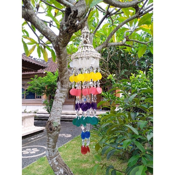 Lonceng Kerang Simping Lonceng Angin Wind Chimes Unik Elegant Dekorasi Souvenir Khas Bali