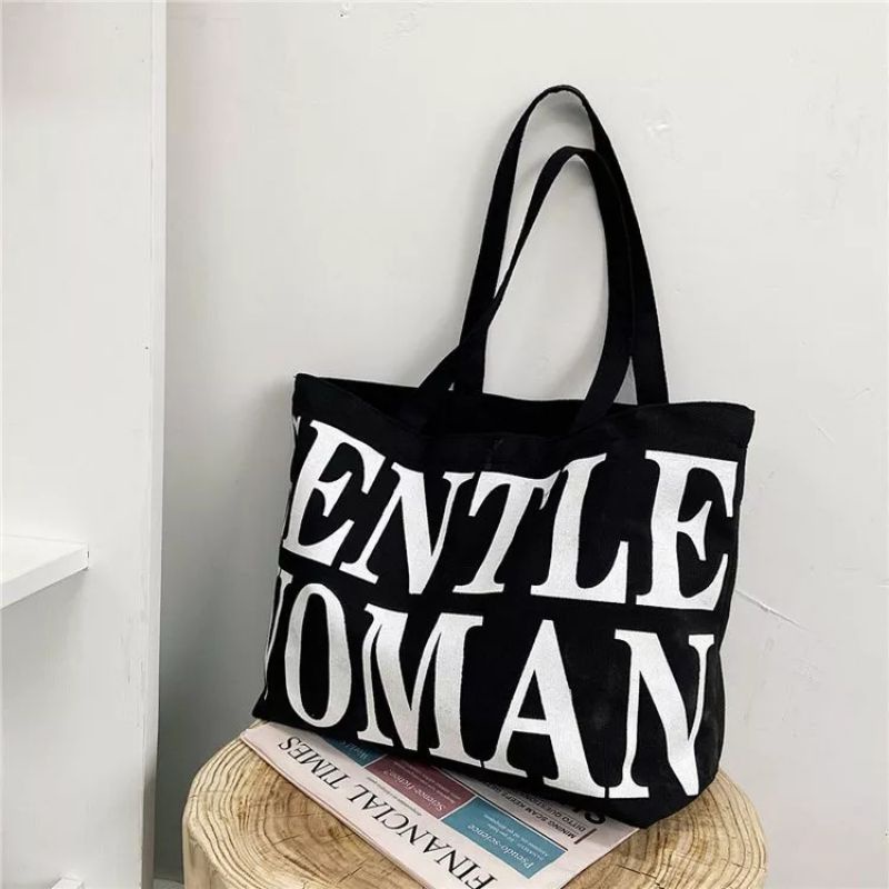 TOTEBAG WANITA BAHAN KANVAS GENTLE WOMAN