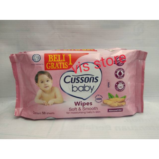 tissue Basah bayi Cussons Baby Wipes Soft &amp; Smooth