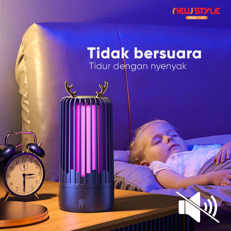 new style mosquito lamp b12 tanduk rusa lampu pembasmi pembunuh nyamuk aman untuk keluarga