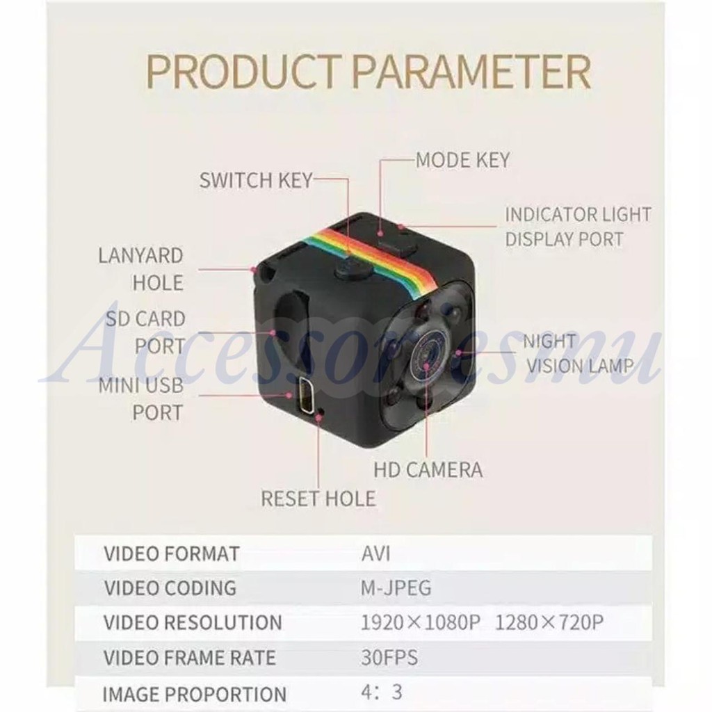 Kamera Mini Spy Cam SQ 11 Full Hd 1080P Kamera Mini Dv SQ11 12MP Night vision