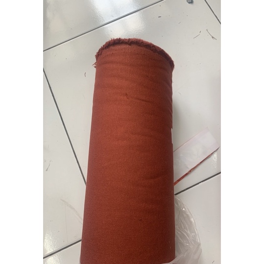 Kain LINEN RAMI Kualitas Premium bahan katun linen-BRICK