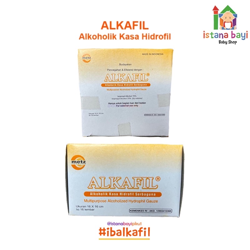 ALKAFIL alkoholik kasa hidrofil serbaguna 1 Pack isi 16