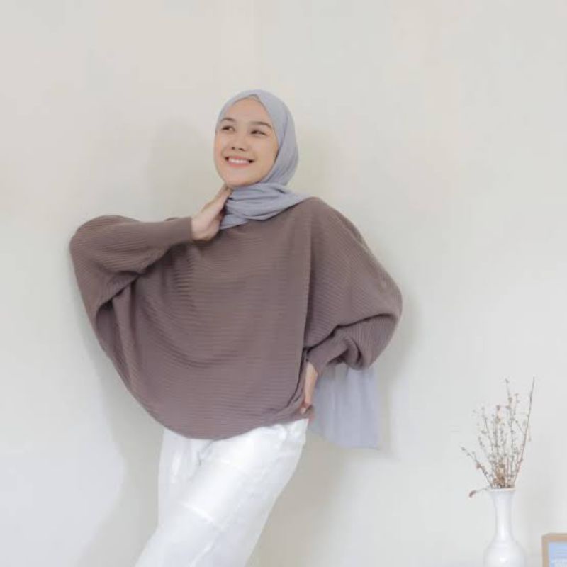 LASPERAL BATWING RAJUT PREMIUM TERMURAH/ATASAN WANITA BLOUSE