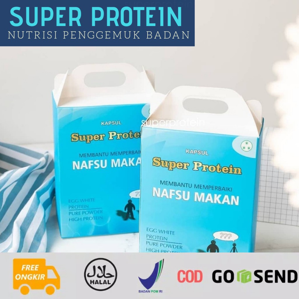 Super Protein Suplemen Makanan Nutrisi Penggemuk Badan | Vitamin Zinc