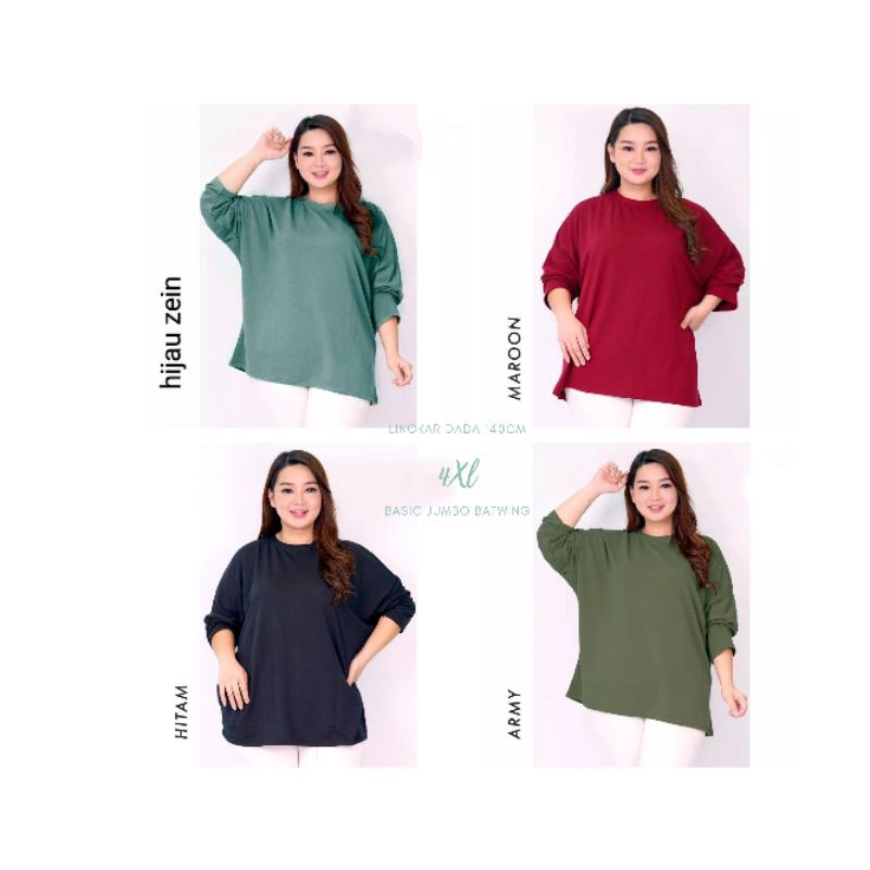 BLOUSE JUMBO BATWING KAOS BIGSIZE