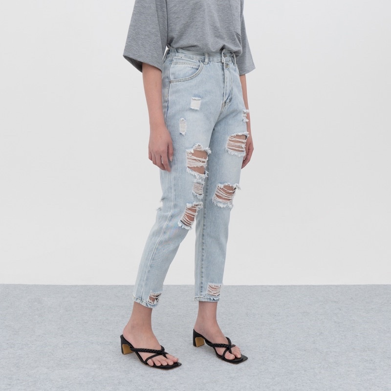 VIERLIN - Jeans 9002 - HIGHWAIST RIPPED JEANS