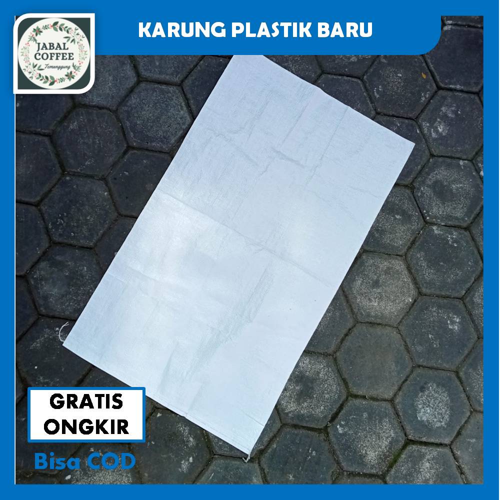 Karung Plastik Baru Ukuran 60 Cm X 100 Cm / Karung Plastik Putih Polos j115