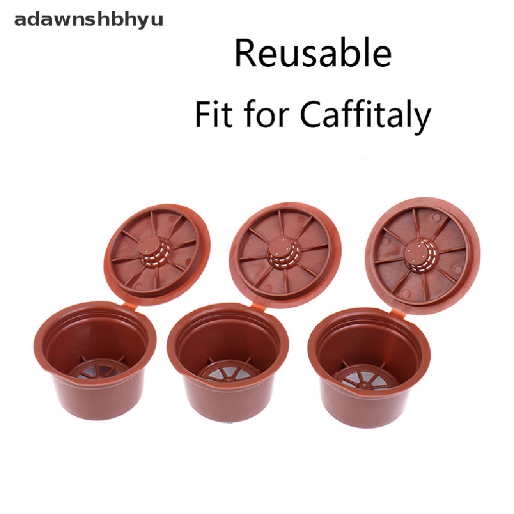 [adawnshbhyu] 3pcs Kapsul Kopi Reusable Untuk filter Kopi pods Kopi Isi Ulang Caffitaly