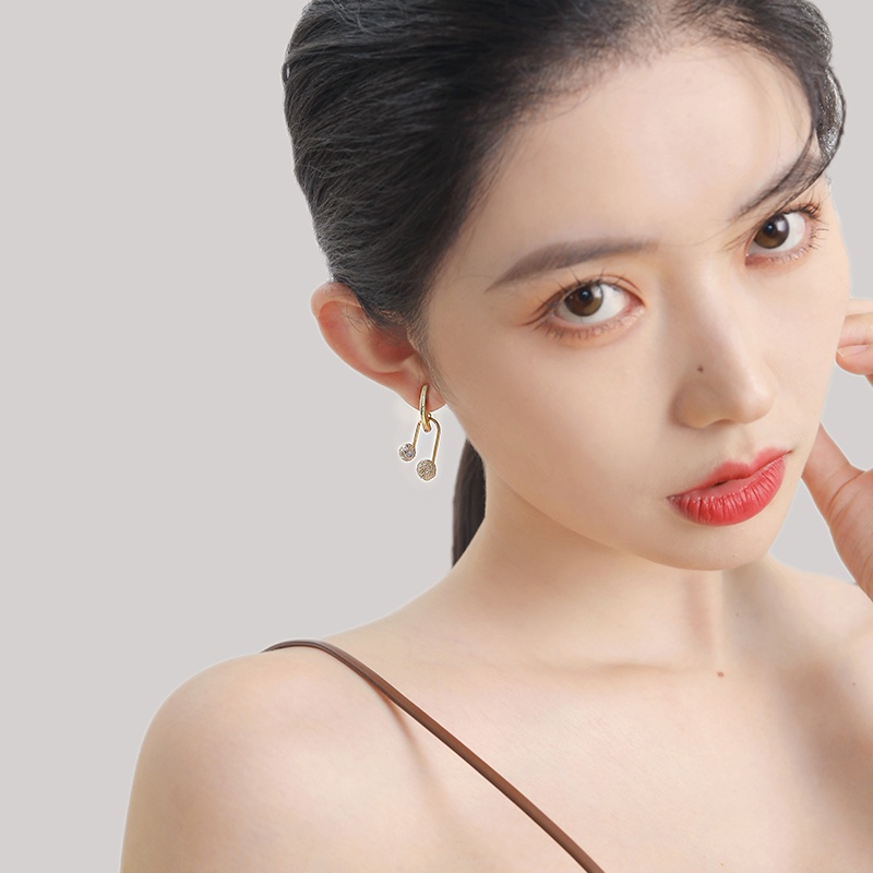 Geometris Berbentuk U Zirkon Anting Wanita Korea fashion Pesta Aksesoris Telinga