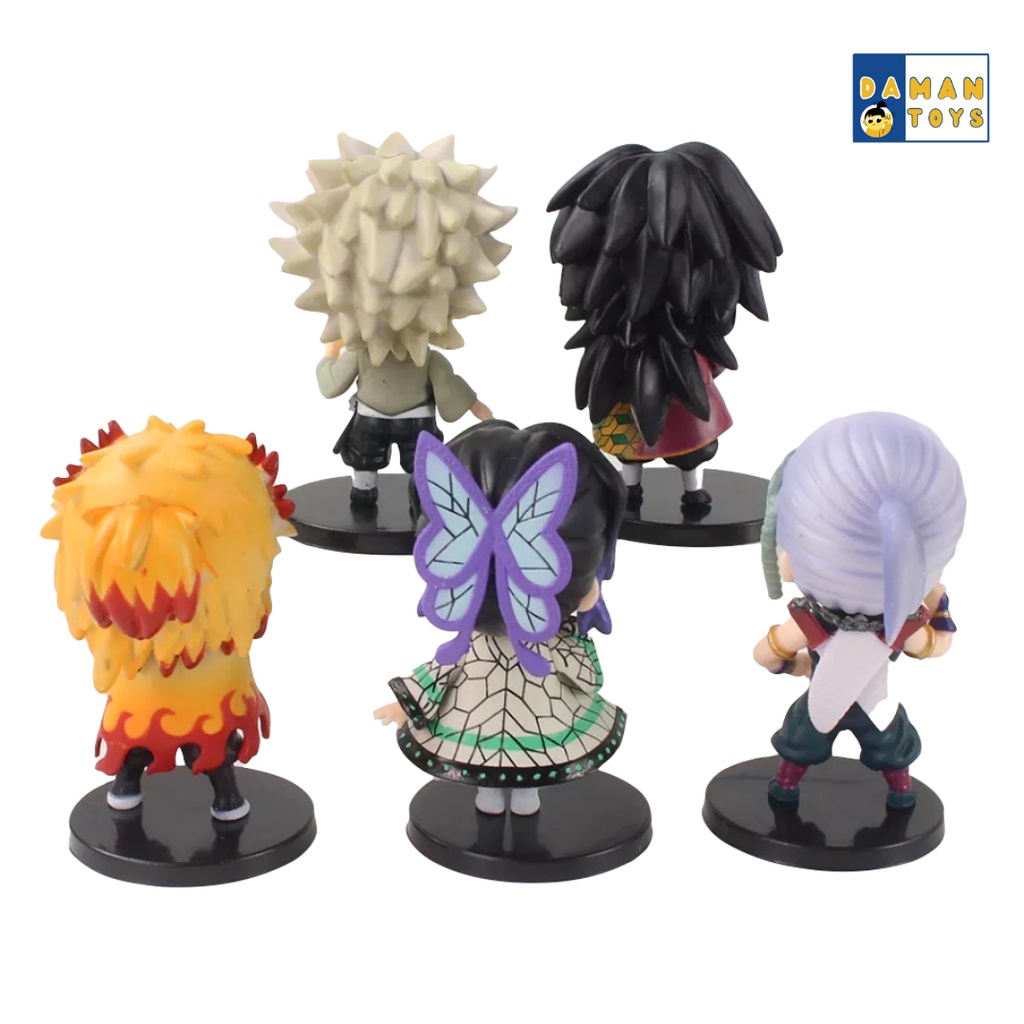 Action Figure Kimetsu No Yaiba Set Gashapon Suwarasetai 1 / Demon Slayer Figure Chibi Qversion