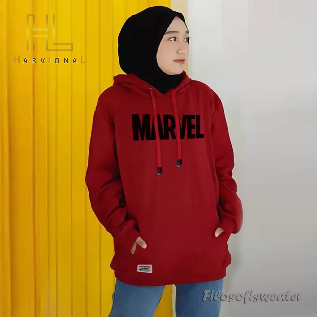 Parisdivarious Sweater Hoodie Jemper Marveleous Bahan Fleece Size S - XXL (Pria &amp; Wanita)