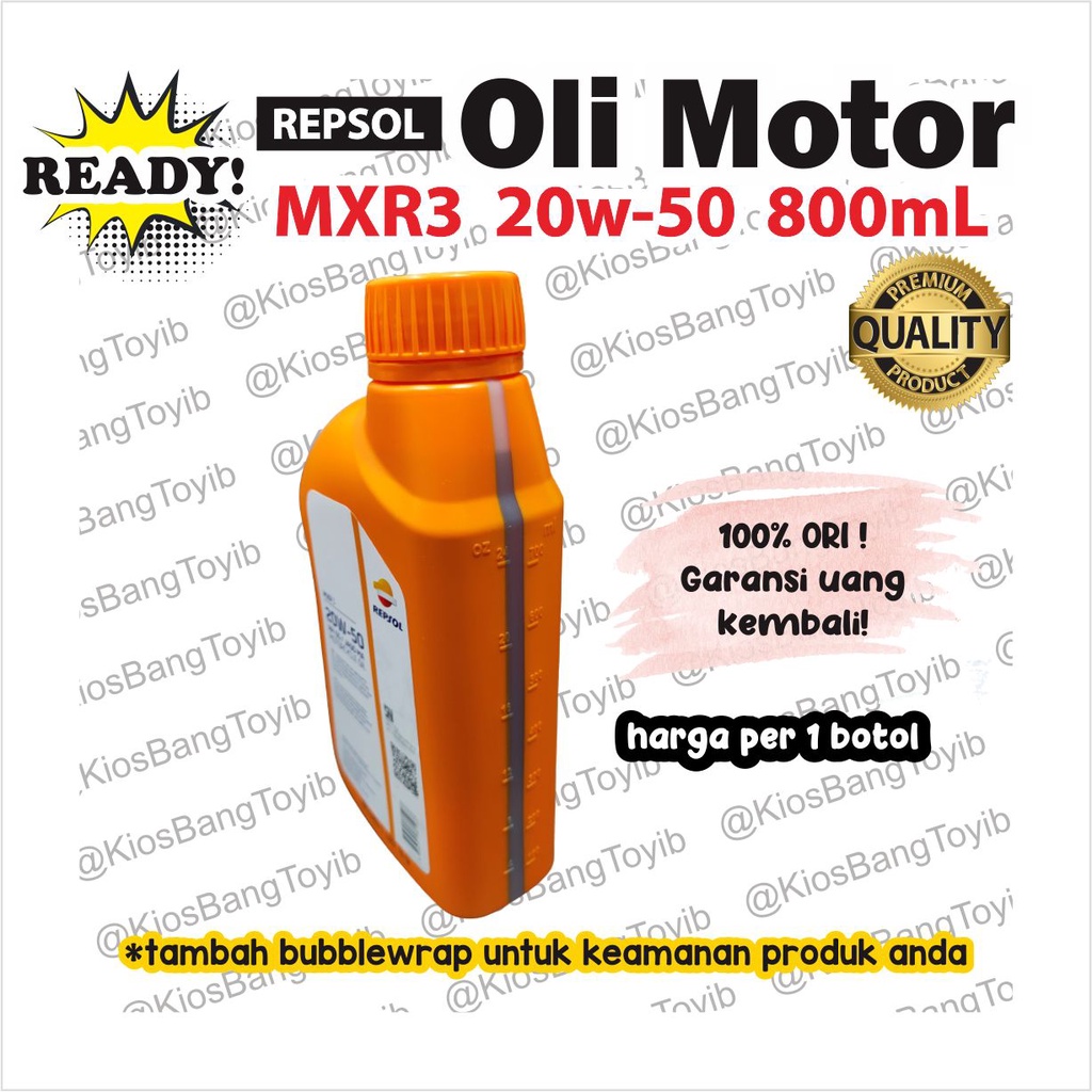 Oli Mesin Motor REPSOL MXR3 20W-50 800mL (100% ORI)