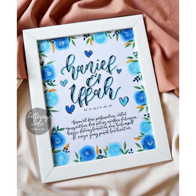 HAND LETTERING 10R (24x29cm) KADO ULTAH, WISUDA, WEDDING