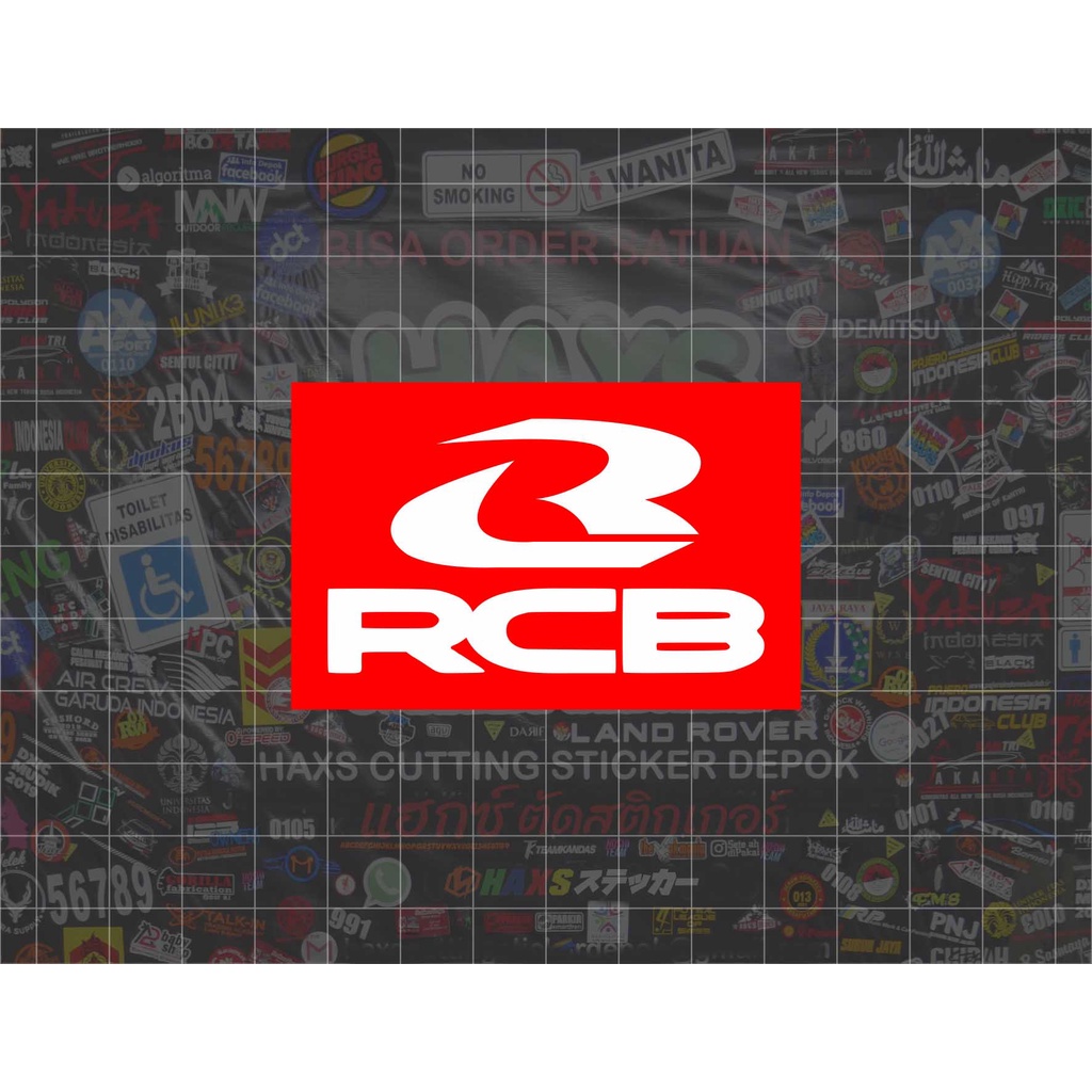 Cutting Sticker RCB Ukuran Panjang 7 Cm Untuk Motor