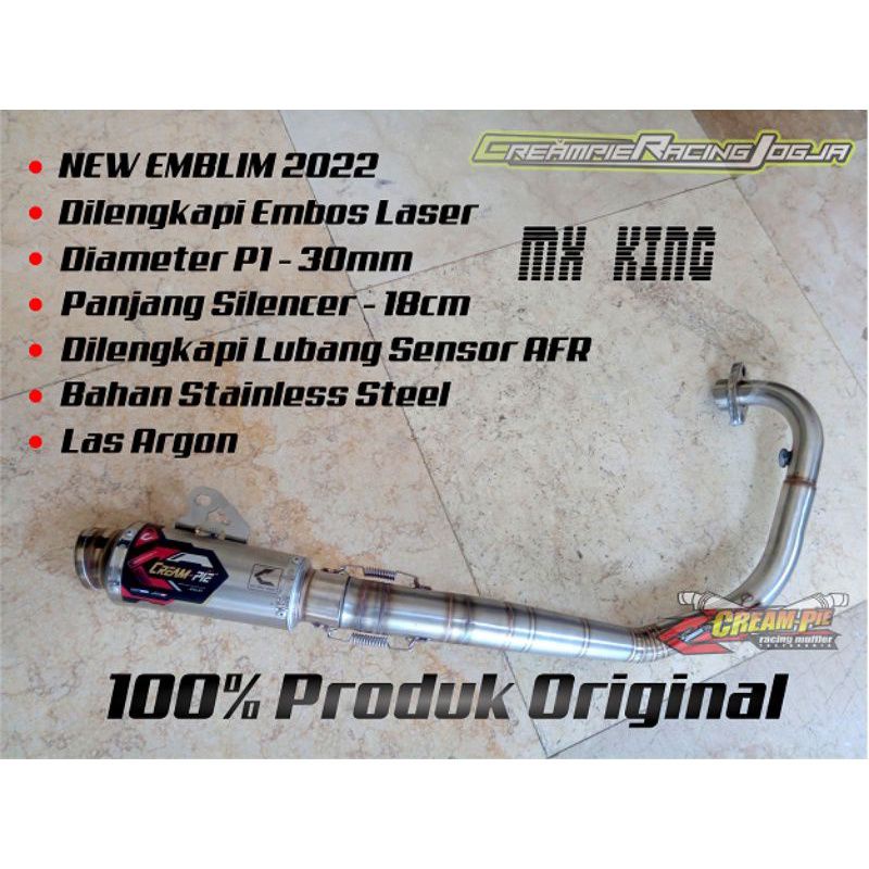 Knalpot Creampie CP3 Original Jogja Mx King Mxking 150 Cp3 New AFR Std Road Race Stainless Steel Ori