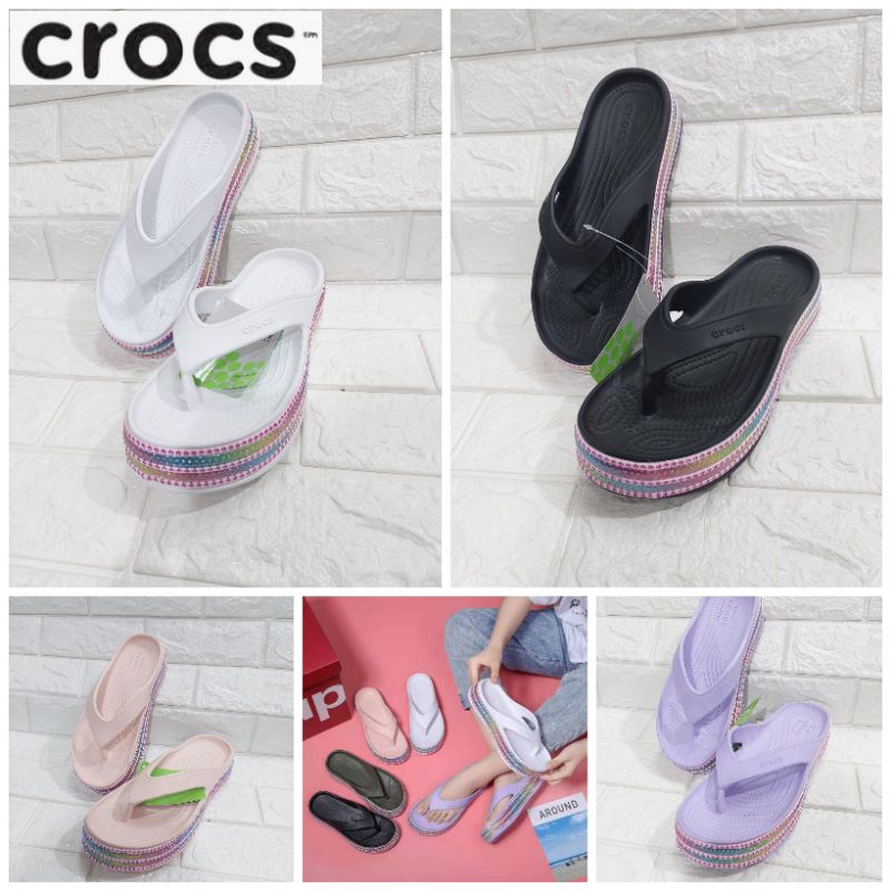 crocs platform flip / sandal wanita crocs platform