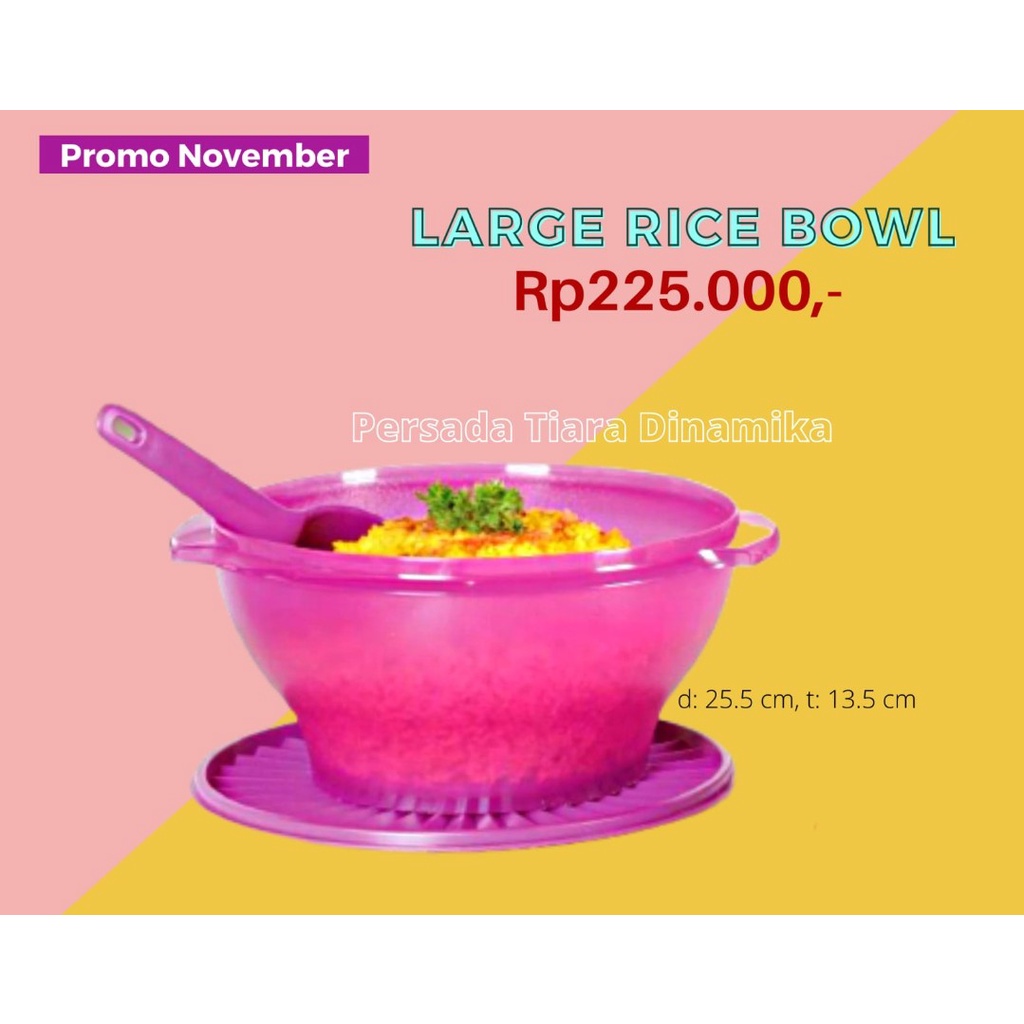 Wadah nasi merek tupperware [ Large rice bowl 3,5L