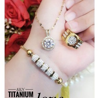 Titanium set perhiasan i5666