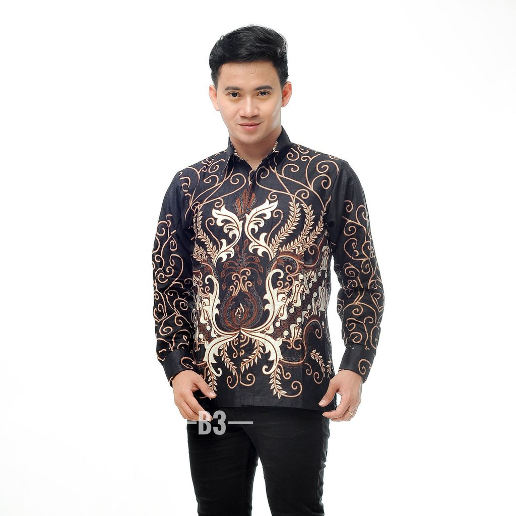 Baju Batik Pria Guz Azmi Syubannul Muslimin Katun Atasan Batik M L XL XXL