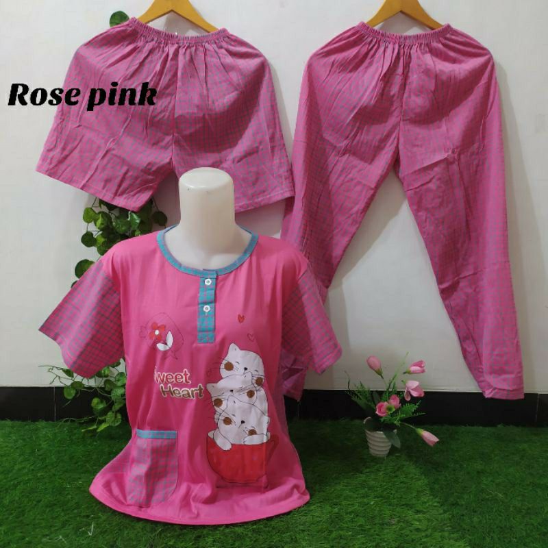 BAJU TIDUR 3IN1 BIO PREMIUM - SETELAN BABYDOLL 3IN1 BIO PREMIUM