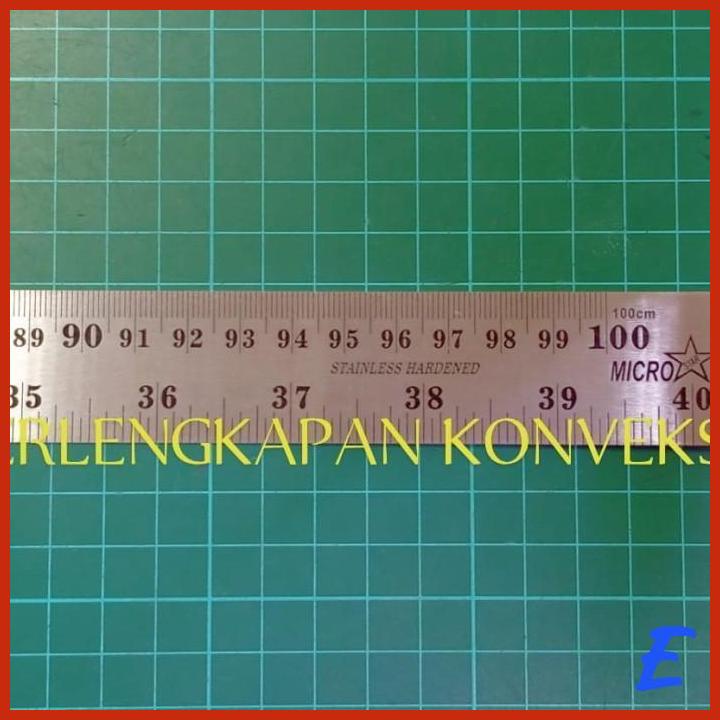 

Penggaris Besi Mistar Bahan Jahit Stainless Steel Ruler 1 Meter 100 cm