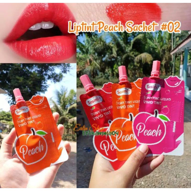 PROMO PER3PCS LIP TINT LIQUID SASIMI VIVID TINT ORIGINAL No. S1983