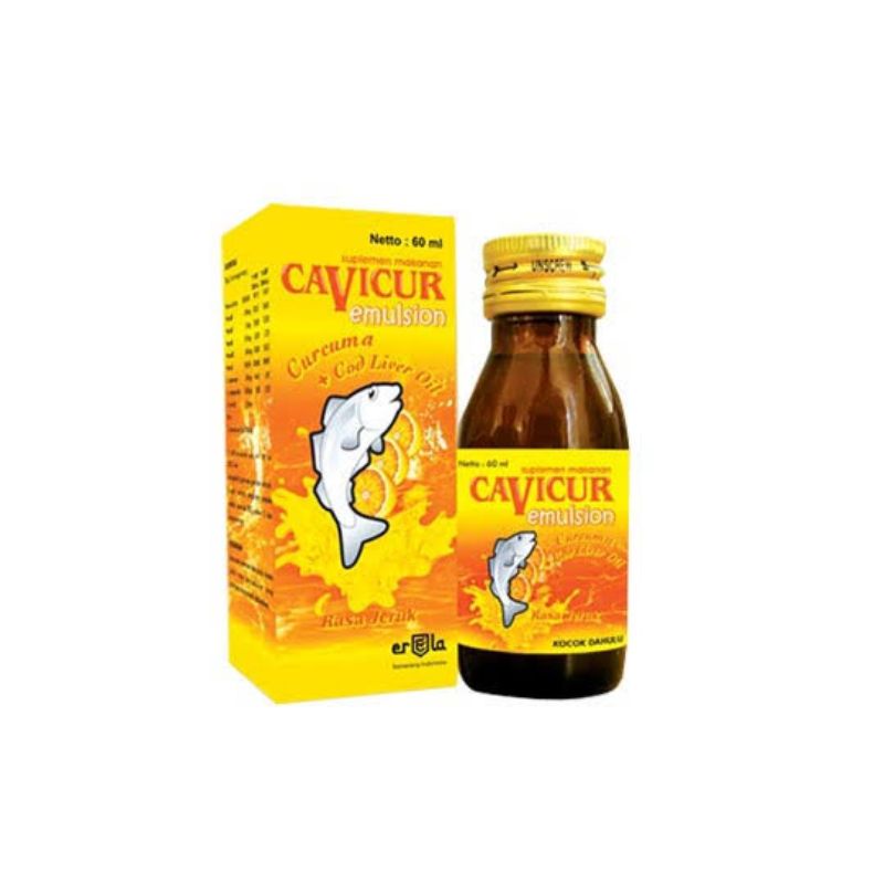 Cavicur Emulsion Sirup Jeruk 60 ml / Vitamin Penambah Nafsu Makan Anak