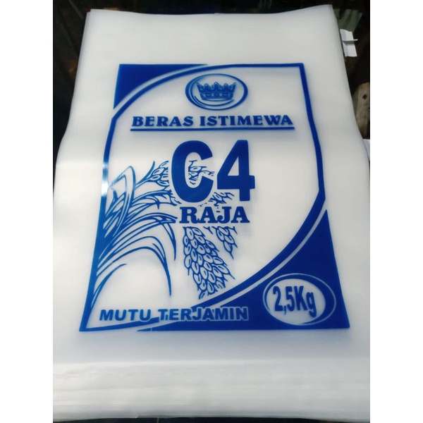 plastik beras 2,5kg C4 RAJA(100 lembar)