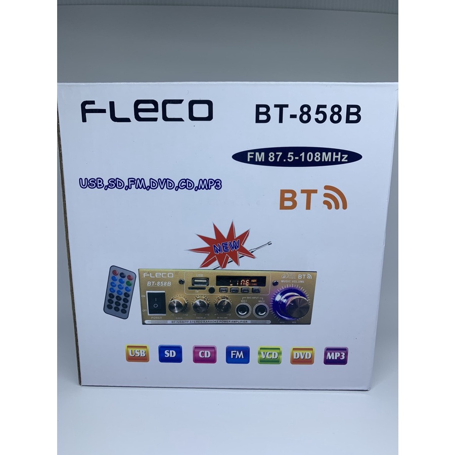 COD Ampli Bluetooth Fleco BT-858B Power Amplifier AC DC Bluetooth USB FM SD Mp3//AMPLI KARAOKE FLECO BT-858B