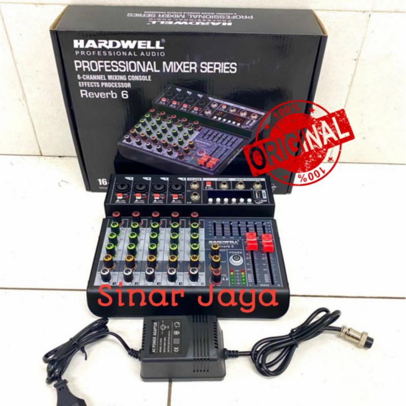 Mixer 6 channel Hardwell reverb6 reverb 6 Bluetooth - Equalizer