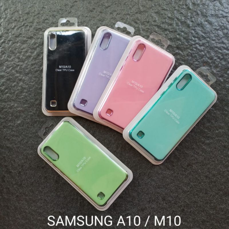 Case candy krom Samsung A10 M10 soft softcase softshell silikon cover casing kesing housing